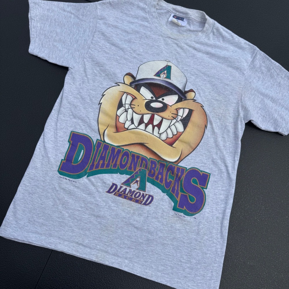 Vintage CSA Arizona Diamondbacks T-Shirt Mens Medium Gray Excellent 90s Taz MLB